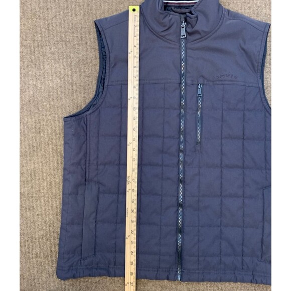 Orvis Vest Mens L Quilted Nylon High-Neck Zip Pockets Outdoor Camp Hike Trail - Picture 2 of 8